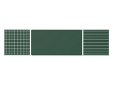 Трехэлементная разлинованная доска "Клетка Линейка" меловая магнитная 400x100 см ДР(з)-35кл